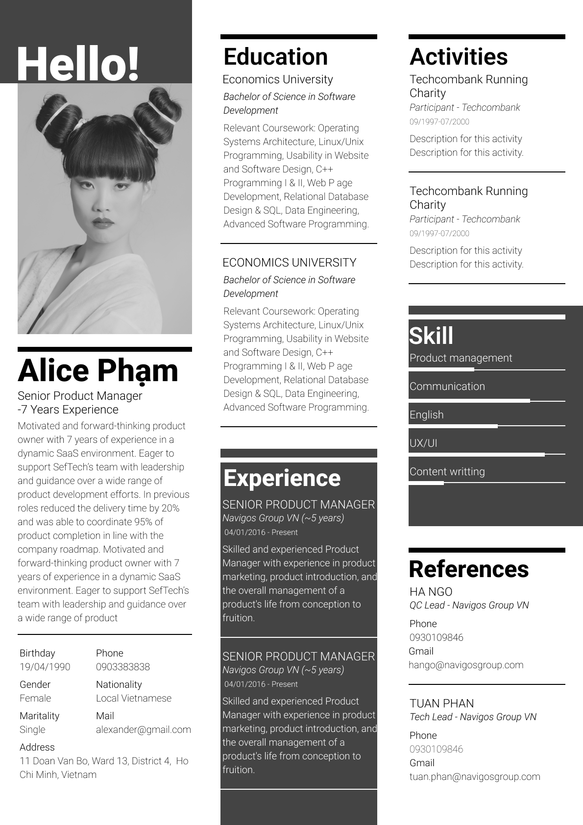 Classic CV template 6