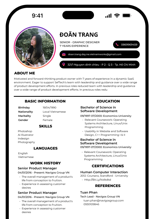 Classic CV template 31