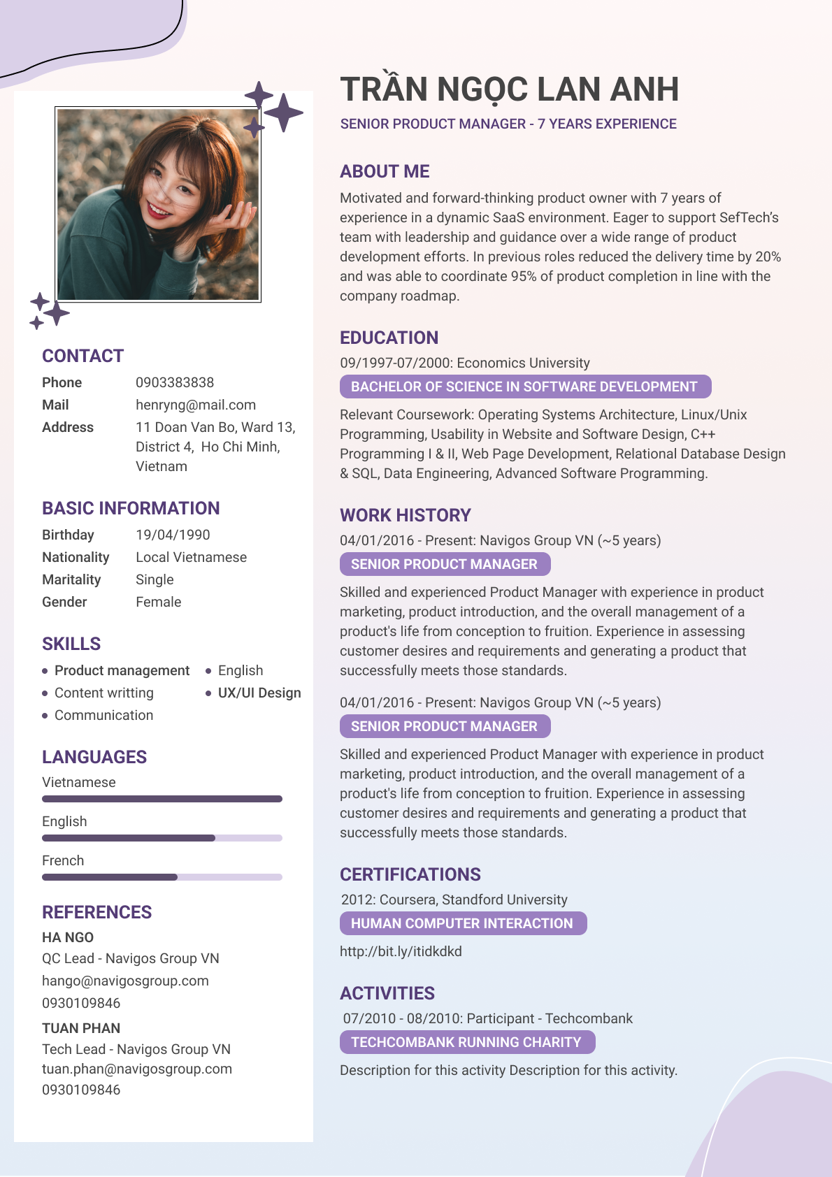 Classic CV template 32