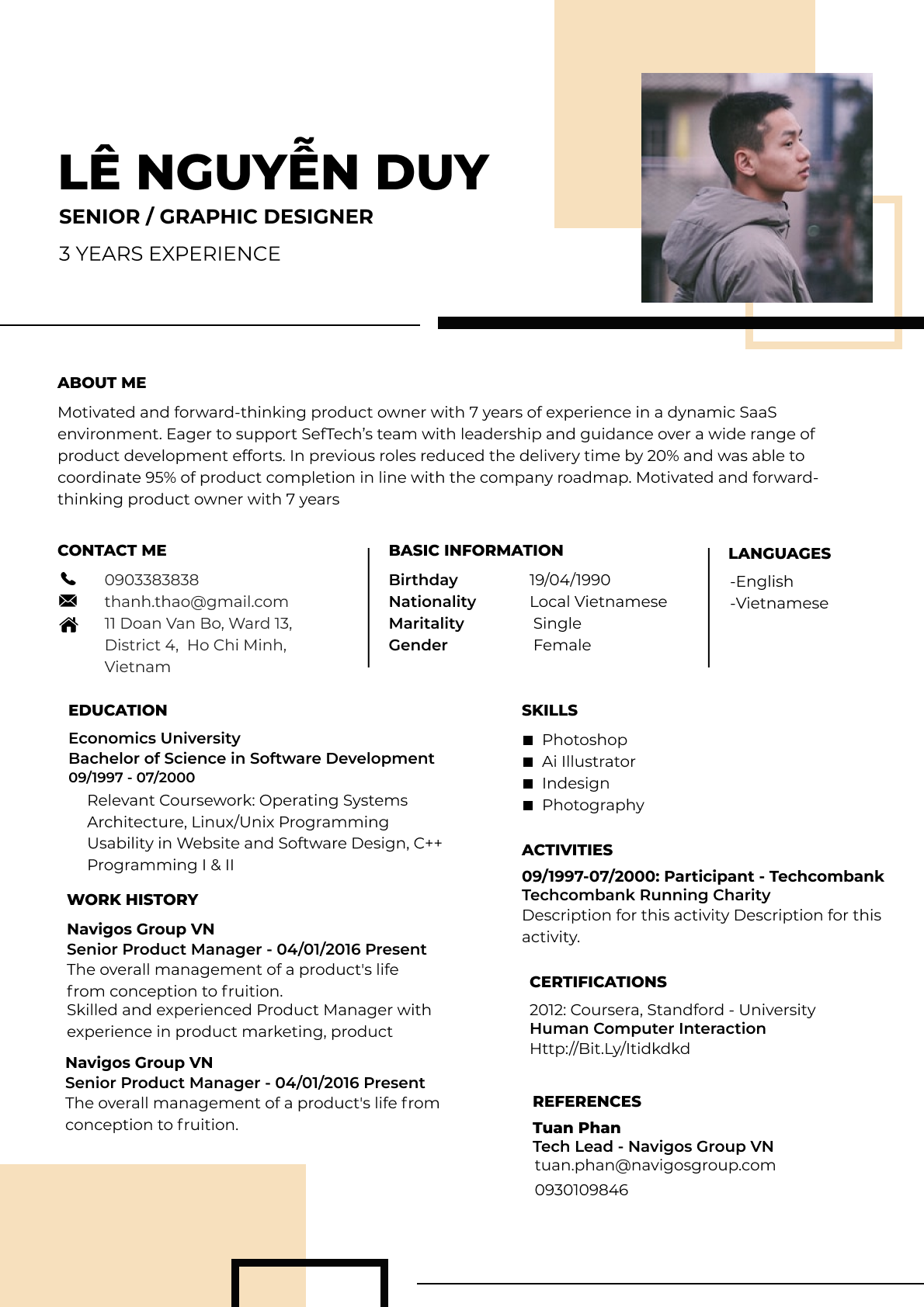 Classic CV template 35