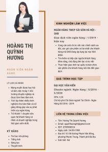 Mẫu CV xin việc ngân hàng