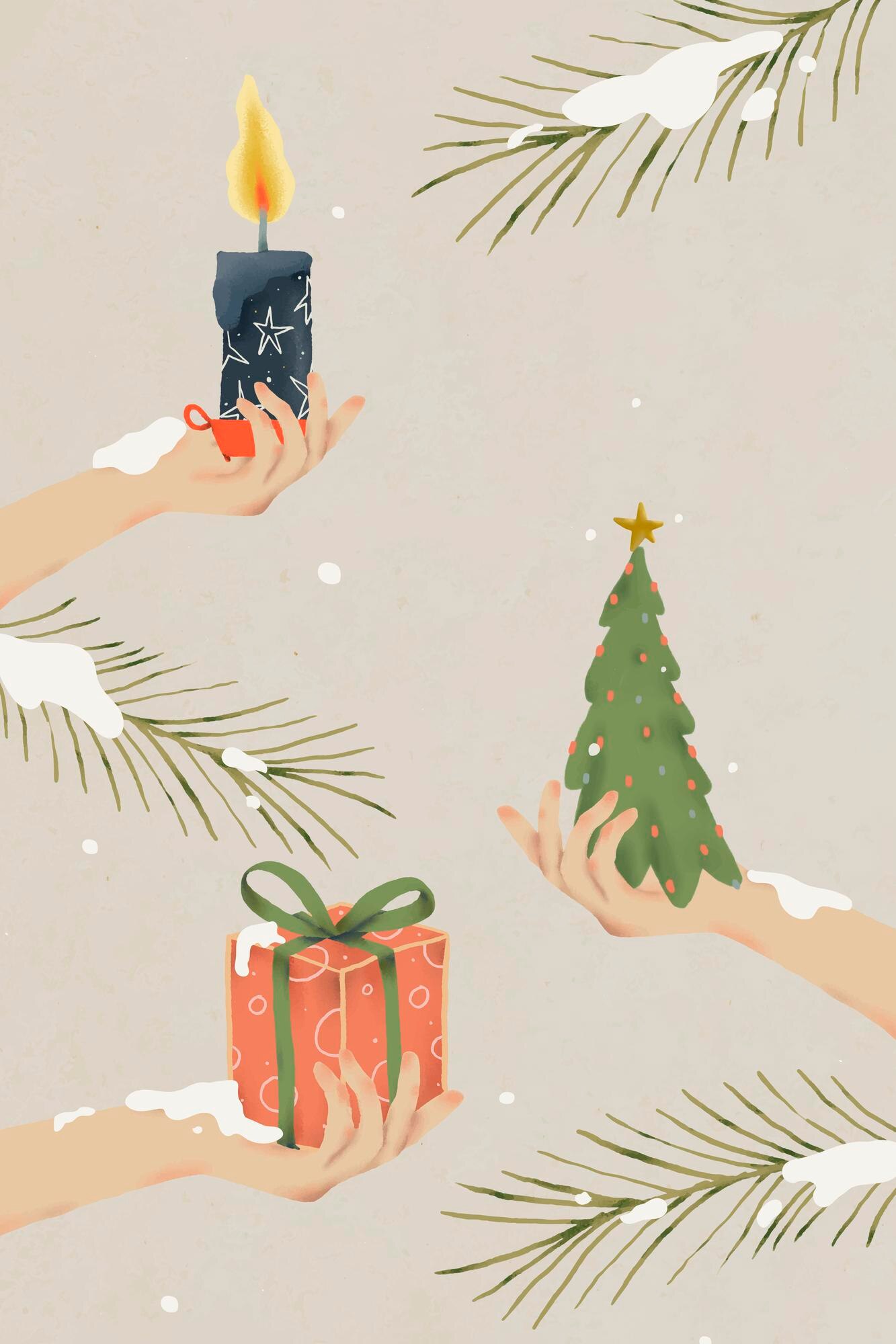 Hình ảnh Clipart Giáng Sinh Dễ Thương Miễn Phí Giáng Sinh Phim Hoạt Hình  ông Già Noel Với Món Quà Và Cây Giáng Sinh Theo Phong Cách Vector Phẳng PNG  , Giáng