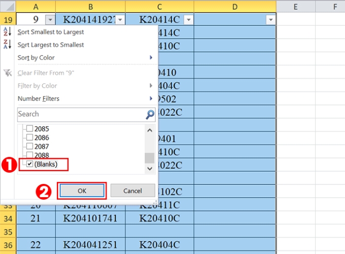 Áp dụng xóa ô trong Excel bằng phím tắt