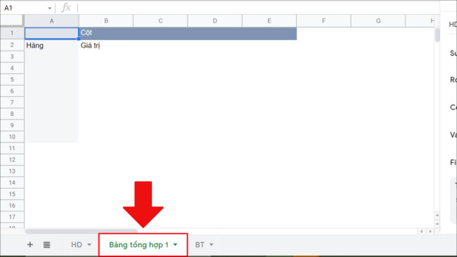 Cách tạo bảng thống kê Pivot Table trong Google Sheet bước 3