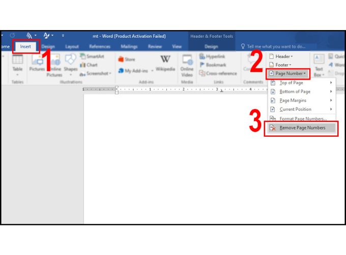 Cách bỏ đánh số trang trong MS Word