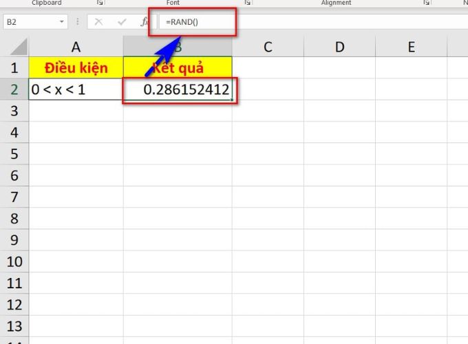 Cách sử dụng hàm Random trong Excel 