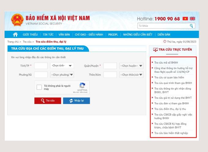 Tra cứu bảo hiểm thất nghiệp trên website của BHXH Việt Nam