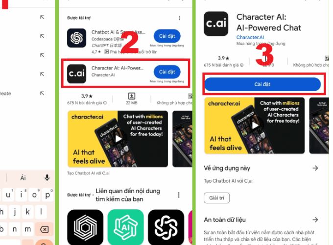 Hướng dẫn tải Character AI tiếng Việt trên Android