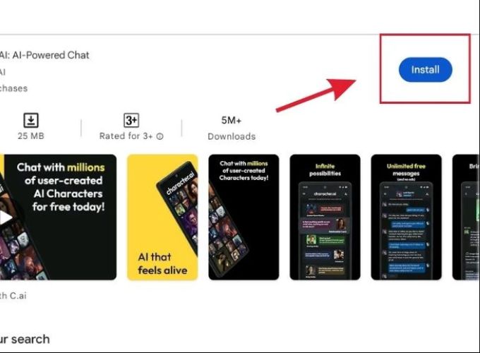 Tải ứng dụng Character AI trên máy tính, PC