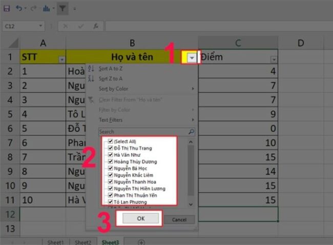 Hàm tính tổng thành tiên trong Excel