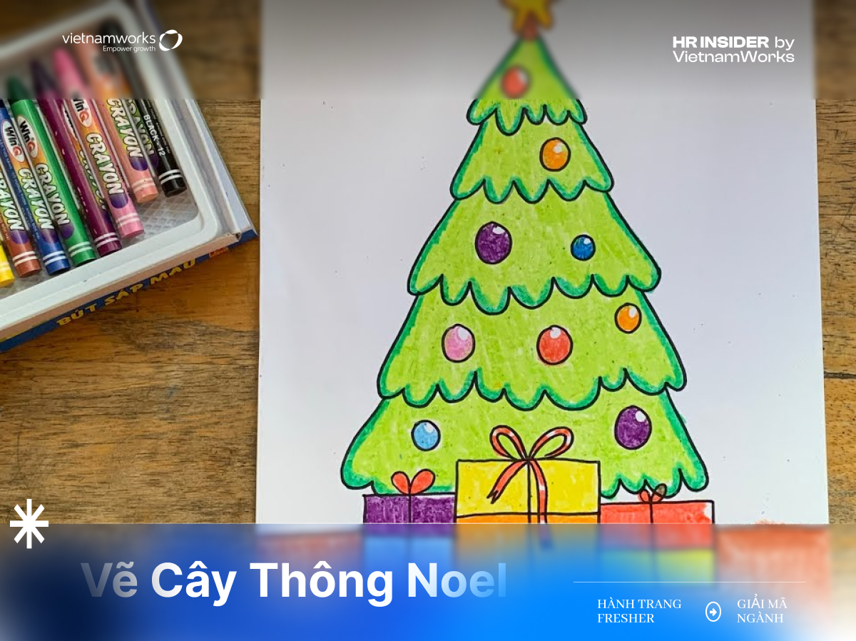 Cách vẽ cây thông Noel thư giãn ngay tại bàn làm việc