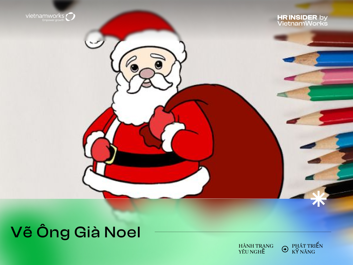 Hướng dẫn cách vẽ ông già Noel đáng yêu, đơn giản